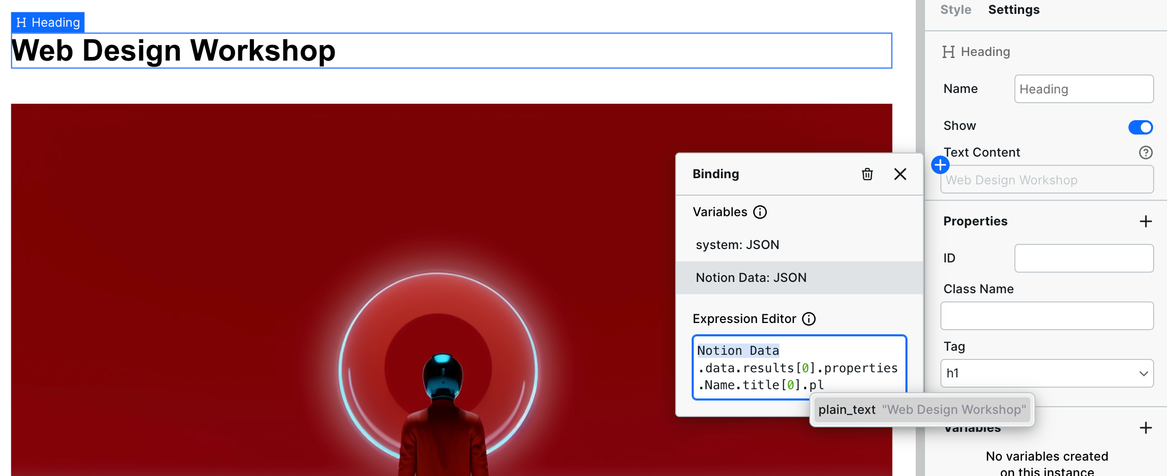 Binding Notion data to Webstudio components