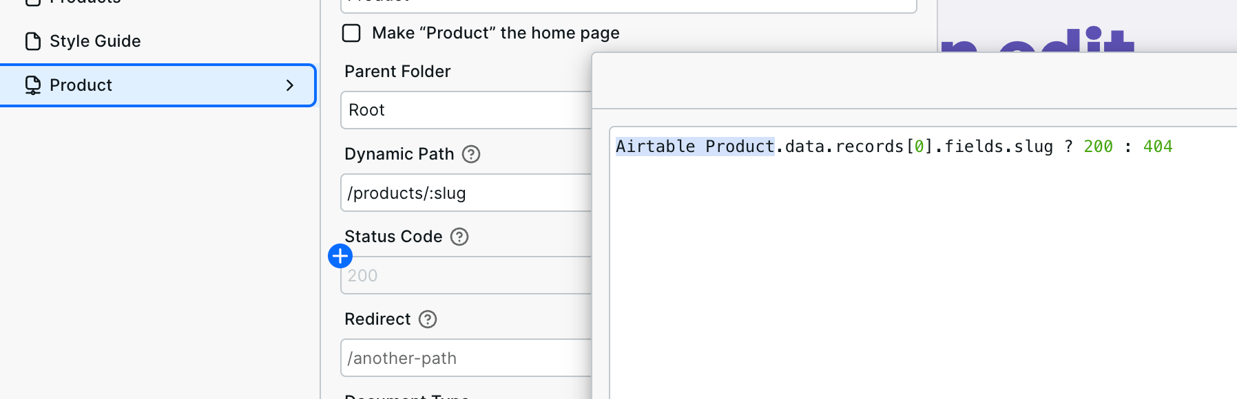 Status code for Airtable page.